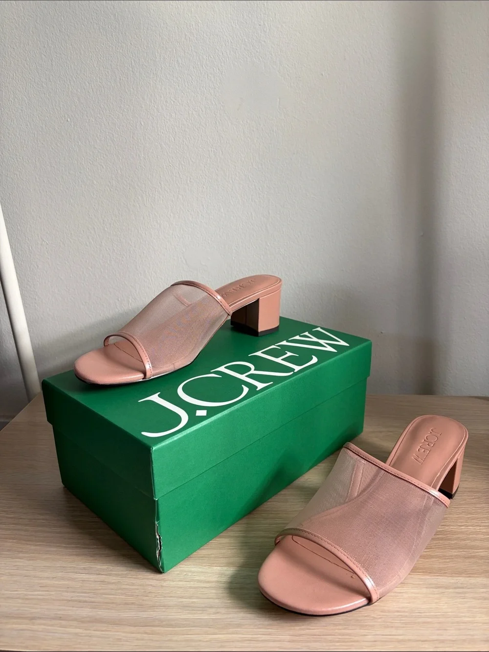 J. Crew Mule Block-Heel Sandals in Terra Cotta